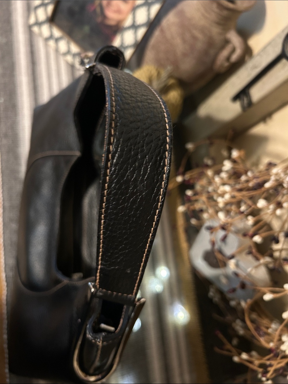 Furla Black Pebbled Leather Shoulder Bag - Picture 5 of 8